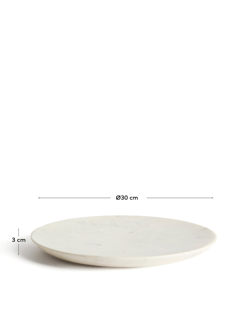 Plat pla Erefi de marbre blanc
