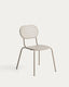 Chaise empilable d’extérieur Brai en acier galvanisé taupe