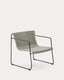 Butaca apilable Maurina d'acer galvanitzat verd i corda color cru i gris