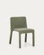 Chaise empilable Loria en chenille verte FSC 100%