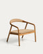 Fauteuil Derile en bois de chêne avec finition ton naturel et corde en papier beige FSC Mix Credit