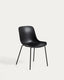 Chaise Altea noire et pieds en acier finition noire