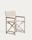 Chaise pliable d’extérieur Tisno en aluminium taupe et textilène taupe