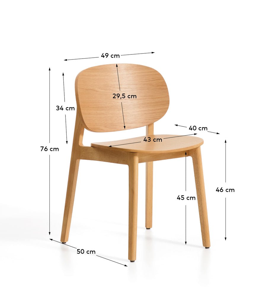Silla Ludara de chapa de roble 