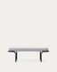 Banc Compo gris i estructura de metall negre 130 cm