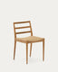 Silla Analy de madera maciza de roble con acabado natural y asiento de cuerda FSC Mix Credit