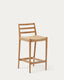 Taburete Analy respaldo madera maciza roble acabado natural y asiento cuerda 70cm FSC 100%