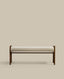 Banco desenfundable Macaret de madera maciza de roble acabado nogal 120 cm FSC Mix Credit
