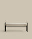 Banco desenfundable Macaret de madera maciza de roble acabado negro 120 cm FSC Mix Credit