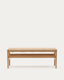 Banco Zaide de madera maciza de roble con acabado natural asiento de cuerda 120cm FSC100%