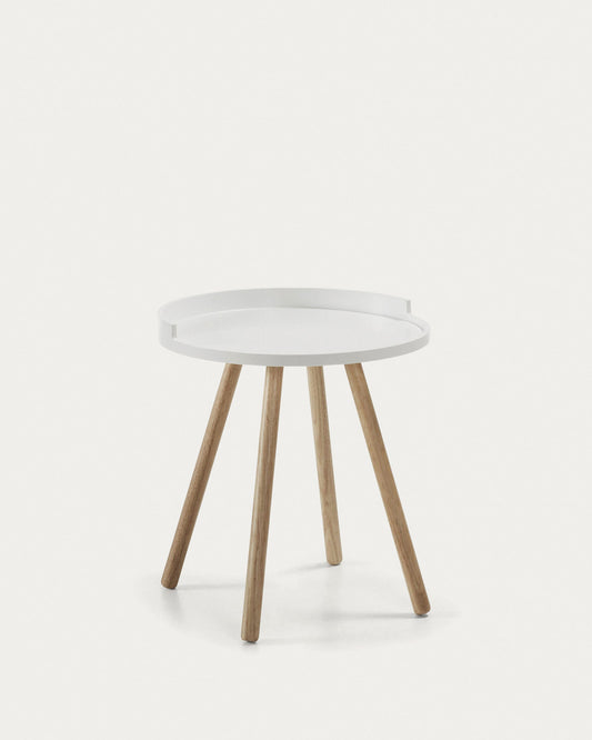Table d'appoint Kurb blanche Ø 46 cm