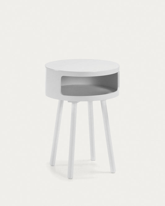 Table d'appoint Kurb B blanche Ø 40 cm