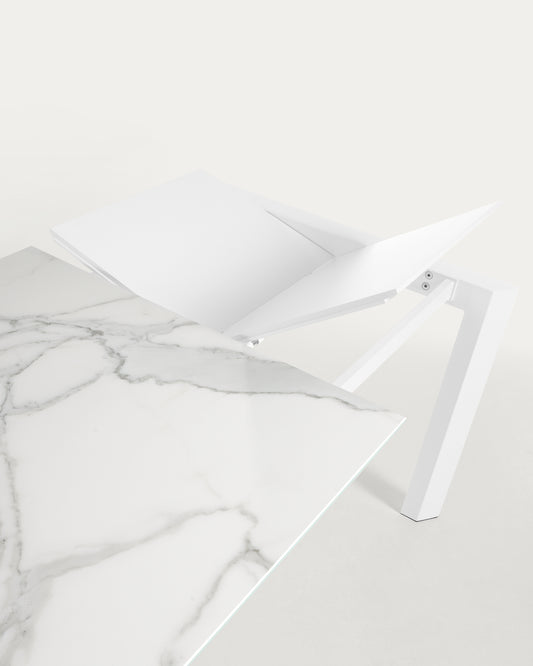 Taula Axis 120 (180) cm potes blanc