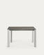 Mesa extensible Axis porcelánico acabado Vulcano Ceniza y patas acero gris 120 (180) cm 