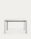 Taula extensible Axis porcelánico acabado Kalos Blanco patas gris 140 (200) cm