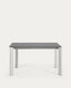 Mesa extensible Axis porcelánico acabado Vulcano Roca patas gris 140 (200) cm