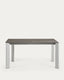 Mesa extensible Axis porcelánico acabado Vulcano Ceniza y patas acero gris 160 (220) cm 