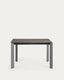 Taula extensible Axis porcellànic acabat Vulcà Cendra potes d'acer antracita 120(180)cm