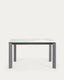 Taula extensible Axis porcellànic acabat Kalos Blanc potes gris fosc 140 (200) cm