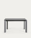 Taula extensible Axis porcellànic acabat Vulcano Roca potes d'acer gris fosc 140 (200) cm