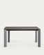 Taula extensible Axis porcellànic acabat Vulcà Cendra potes d'acer antracita 160(220) cm