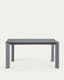 Mesa extensible Axis porcellànic acabat Vulcano Roca potes gris fosc 160 (220) cm