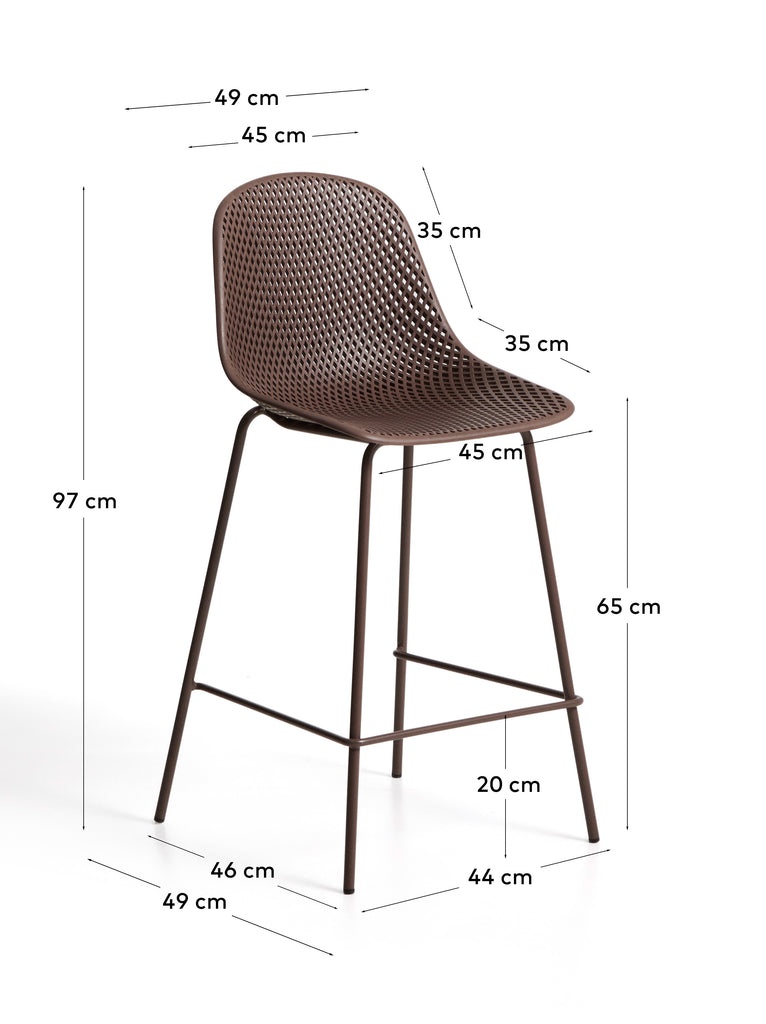Tamboret d’exterior Quinby marró 65 cm