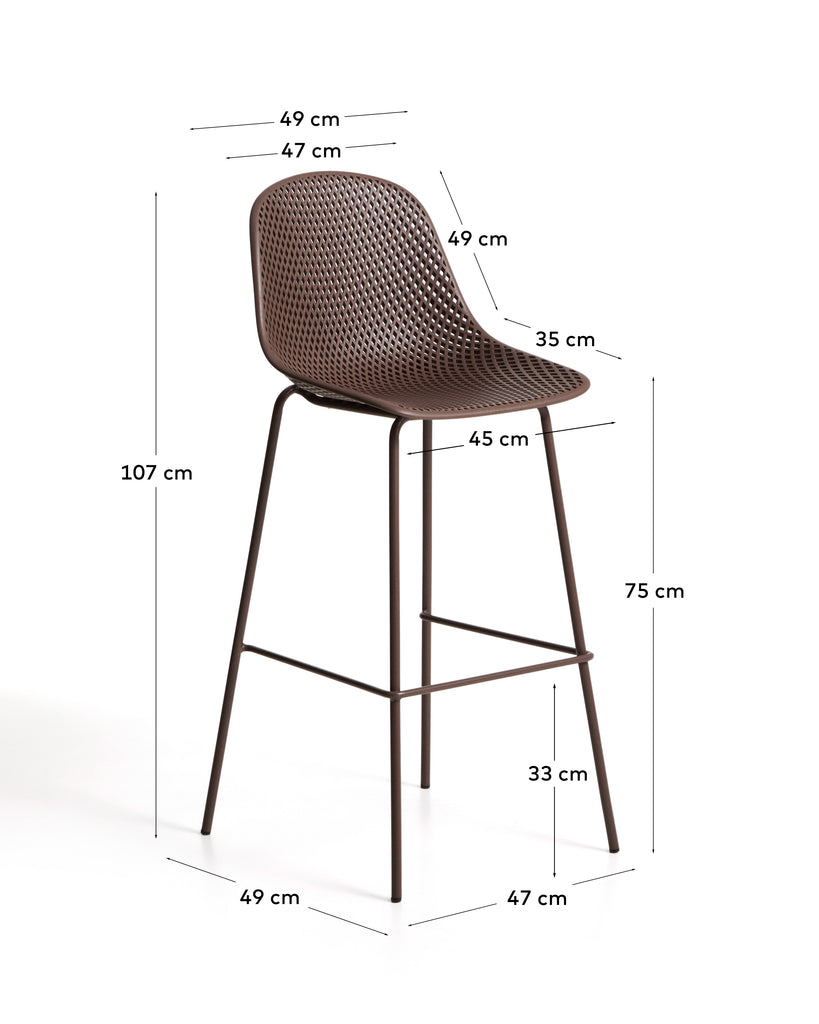 Tamboret d’exterior Quinby marró 75 cm