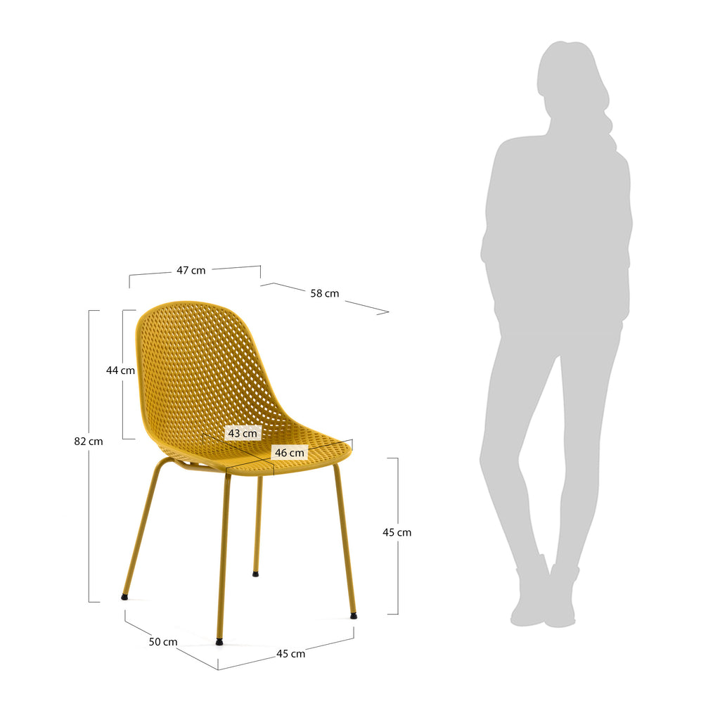 Chaise de jardin Quinby jaune