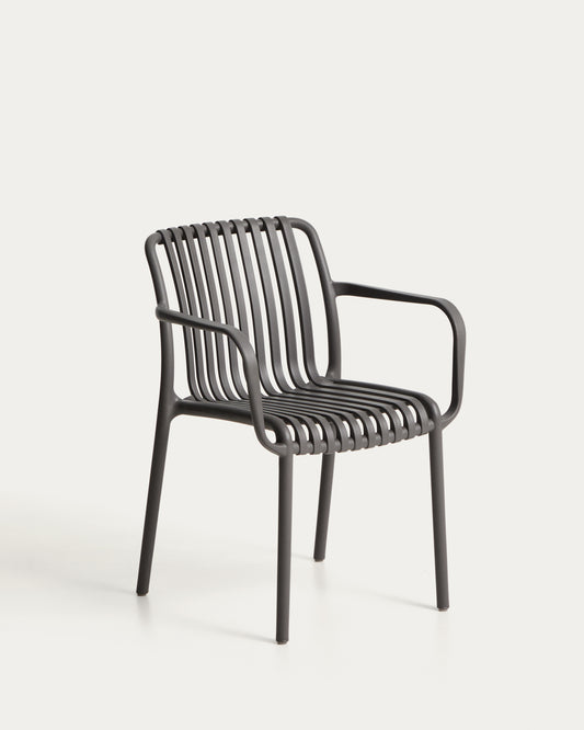 Silla apilable de exterior Isabellini grafito
