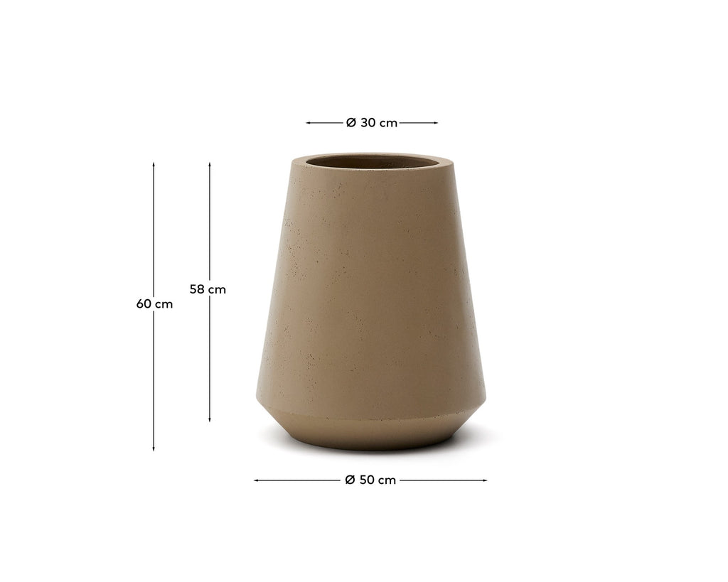 Portatestos Calun de ciment beix Ø50 cm