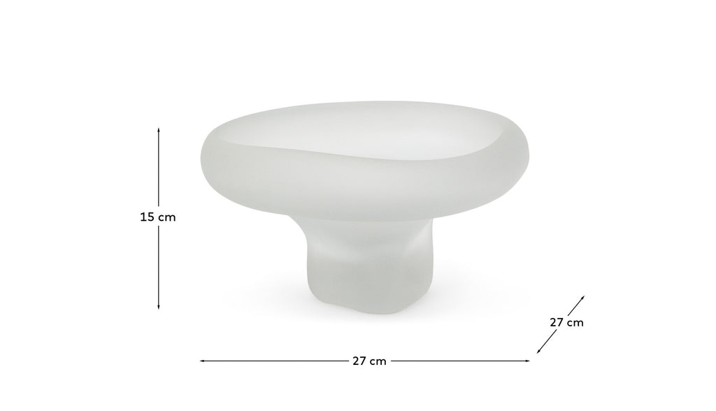 Centro de mesa Ondaro de vidrio glaseado 15 cm