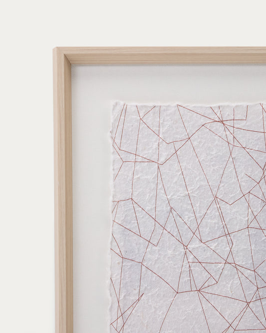 Quadre Durkan de paper reciclat blanc 30x40 cm