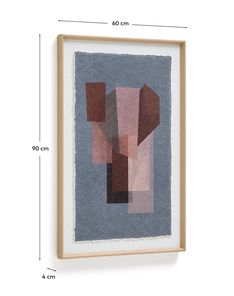 Quadre Veluni de paper reciclat multicolor 60 x 90 cm