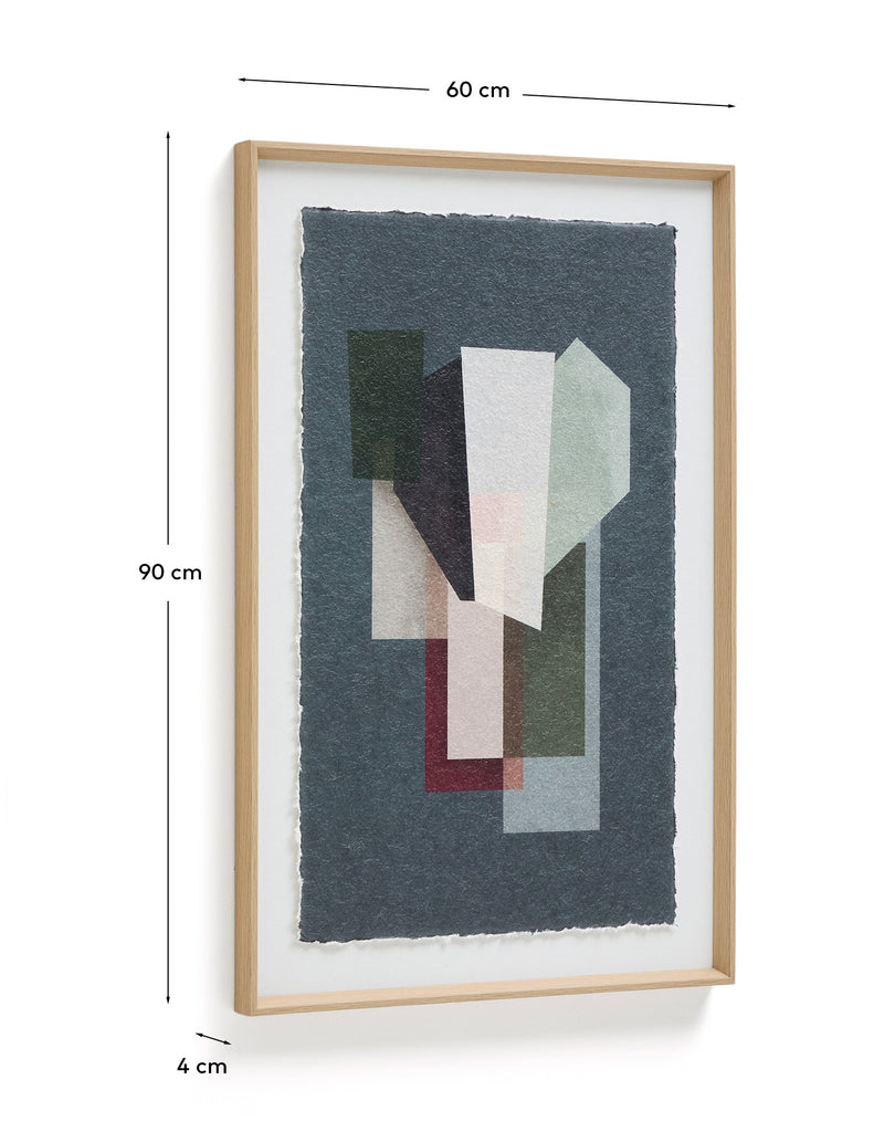 Quadre Veluni de paper reciclat multicolor 60 x 90 cm
