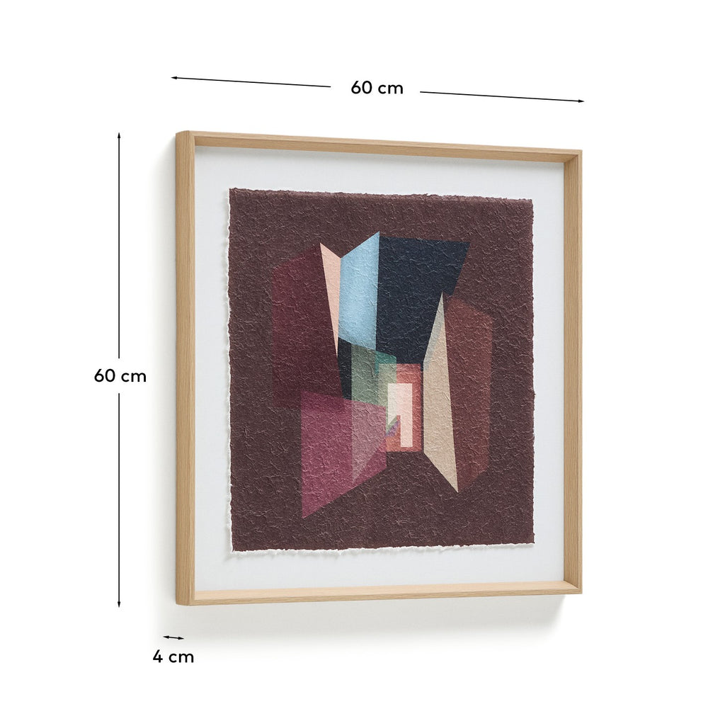 Quadre Veluni de paper reciclat multicolor 60 x 60 cm