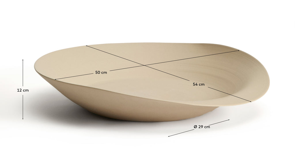 Centre de table Ebenor en céramique beige Ø 53 cm