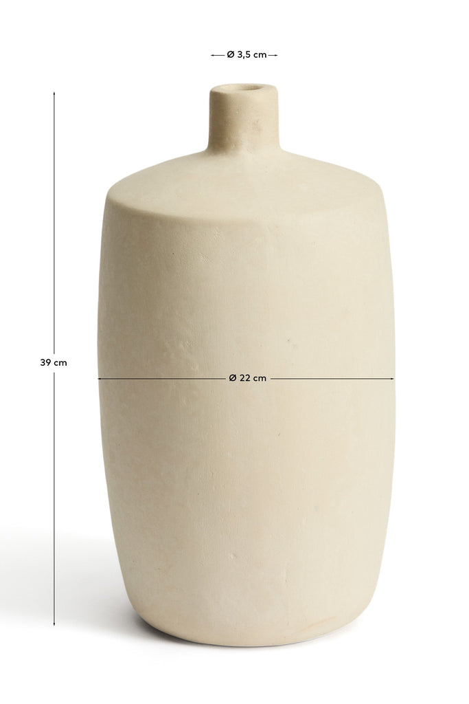 Gerro Mireni de paper maché beix Ø 39 cm