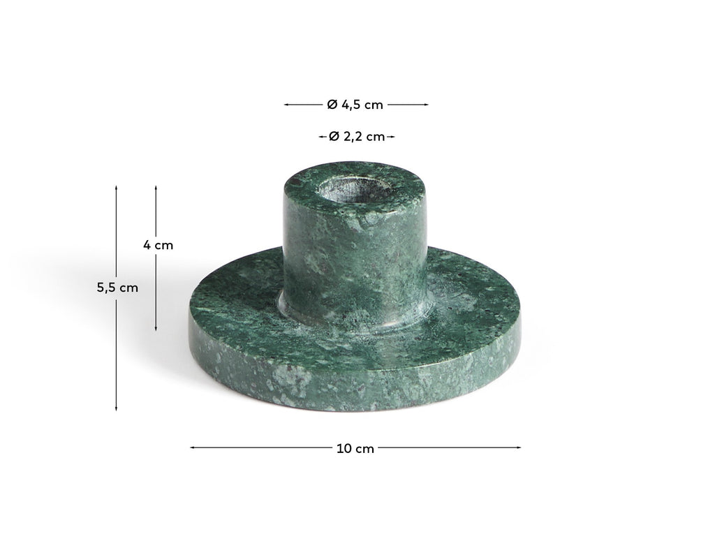 Candelabro Zalvori de mármol verde 5 cm