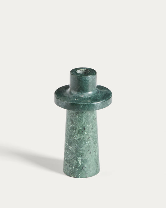 Candelabro Zalvori de mármol verde 18 cm