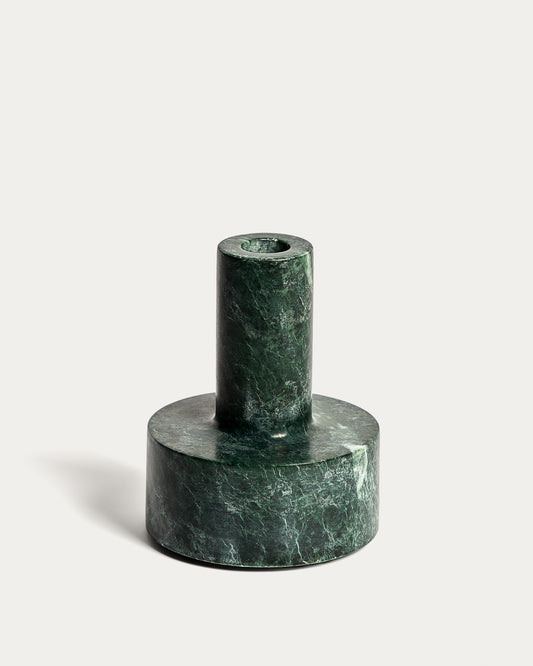 Candelabro Zalvori de mármol verde 13 cm