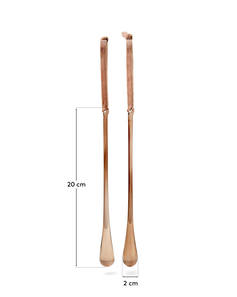 Ensemble Alsenia de 2 décorations suspendues en verre recyclé marron 20 cm