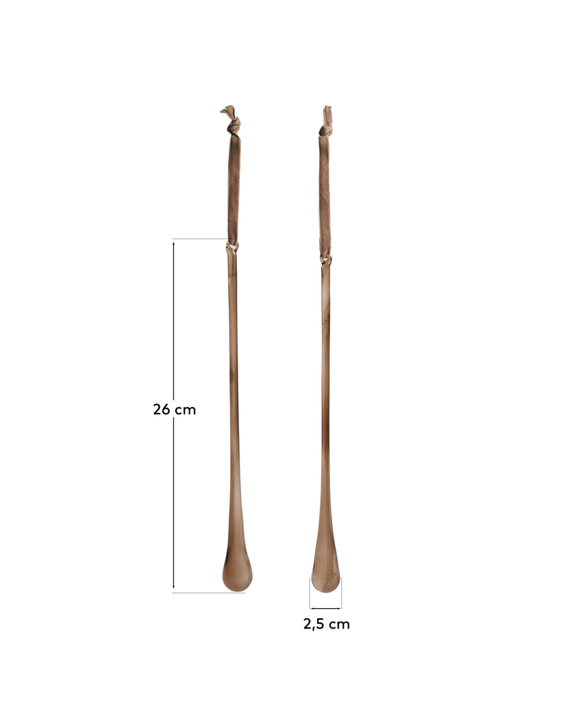 Ensemble Alsenia de 2 décorations suspendues en verre recyclé marron 26 cm