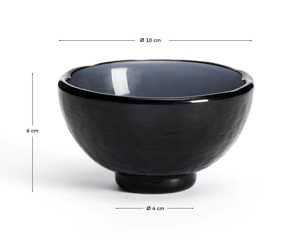 Bol petit Sileia de vidre reciclat blau