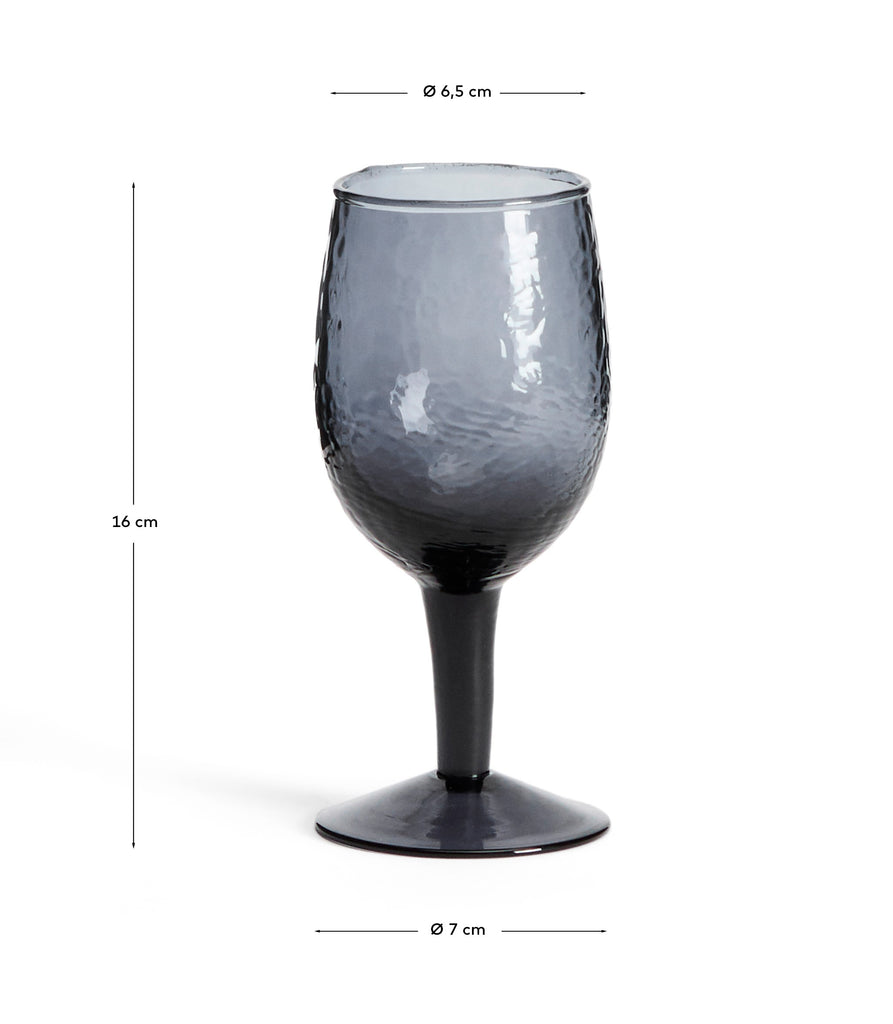 Verre à vin Sileia en verre recyclé bleu