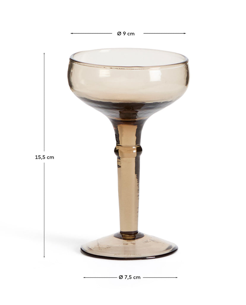 Verre à vin Vinea en verre recyclé marron