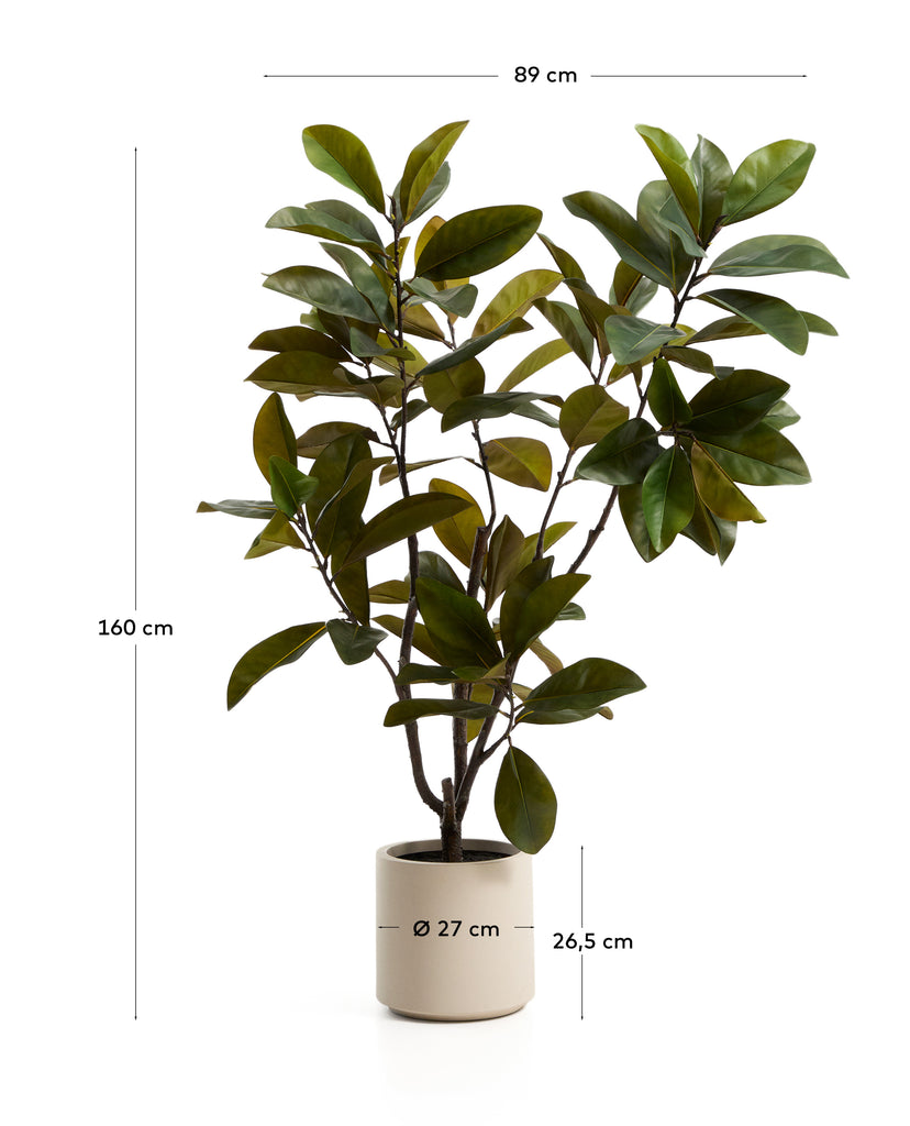 Arbre artificial Magnolia amb test blanc 160 cm