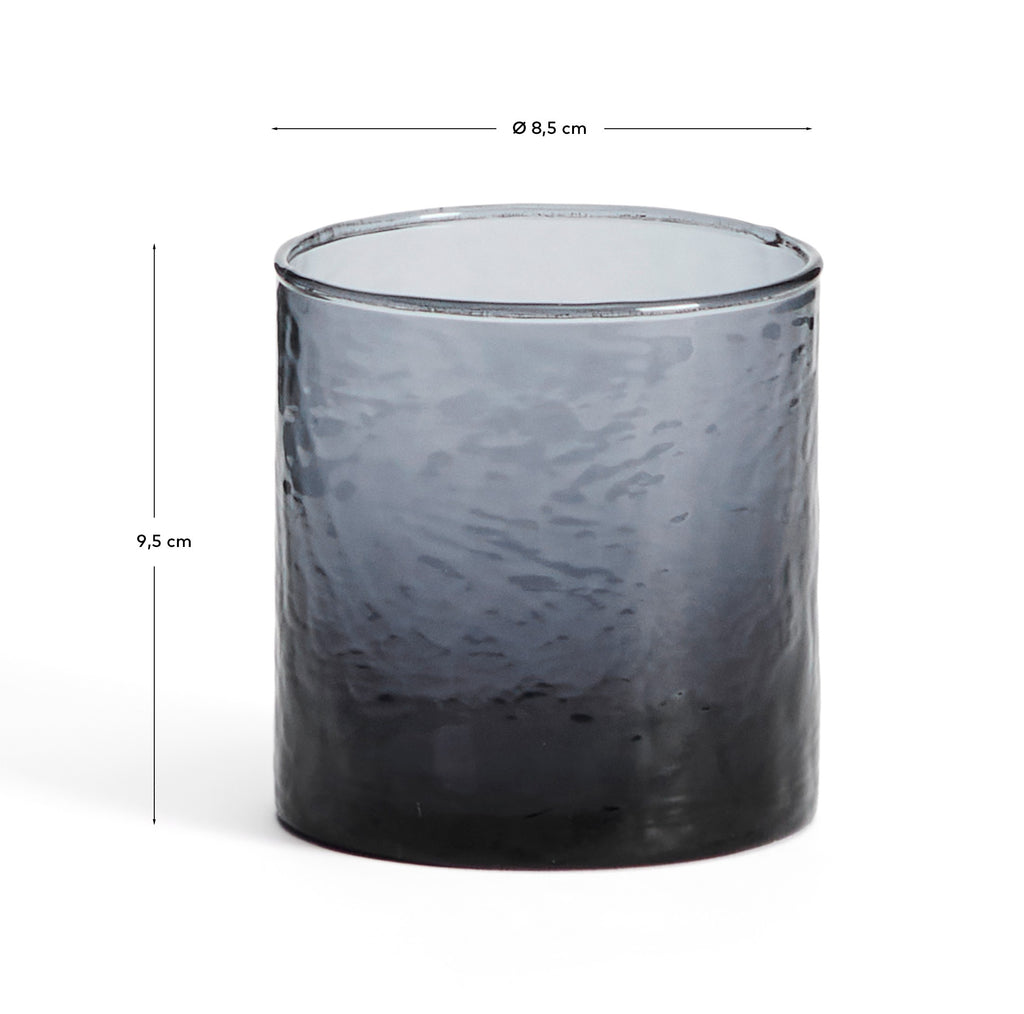 Vaso Obila de vidrio reciclado azul