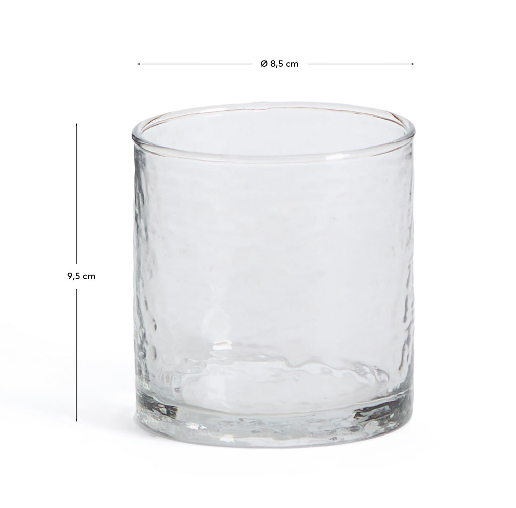Vaso Obila de vidrio reciclado transparente