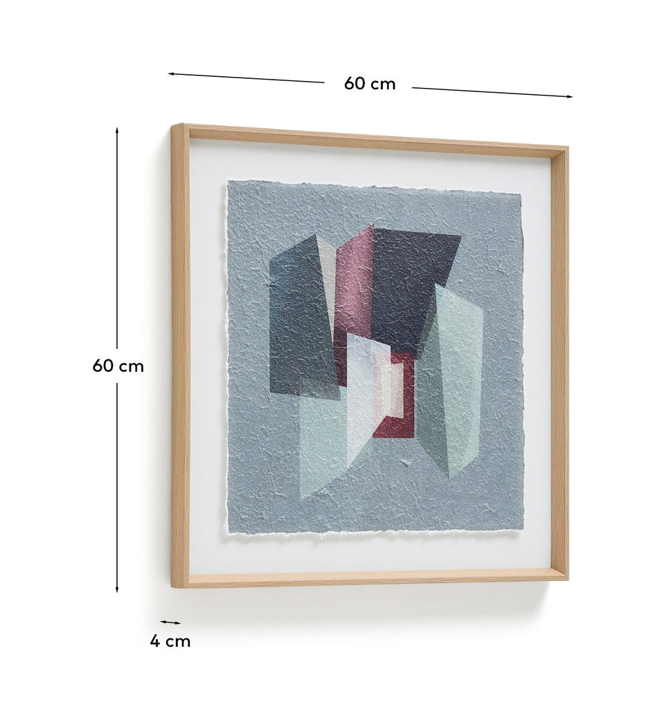 Quadre Veluni de paper reciclat multicolor 60 x 60 cm